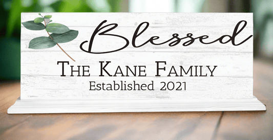 Blessed Family Sign With Established Date Est. Year