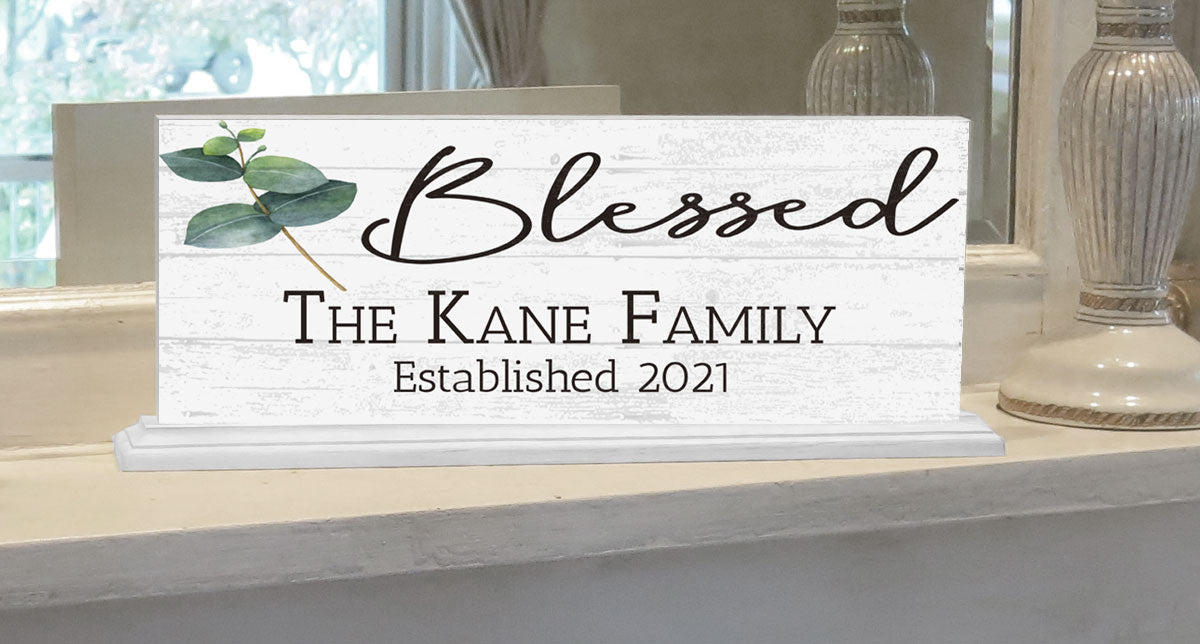 Blessed Family Sign With Established Date Est. Year