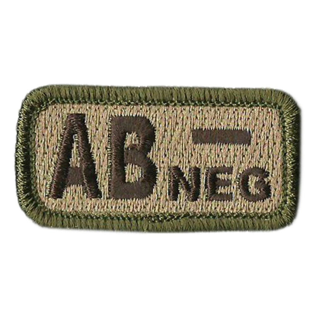 Blood Type Patches - Type AB Negative - 2" x 1"