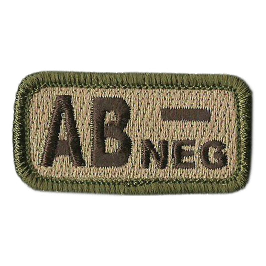 Blood Type Patches - Type AB Negative - 2" x 1"
