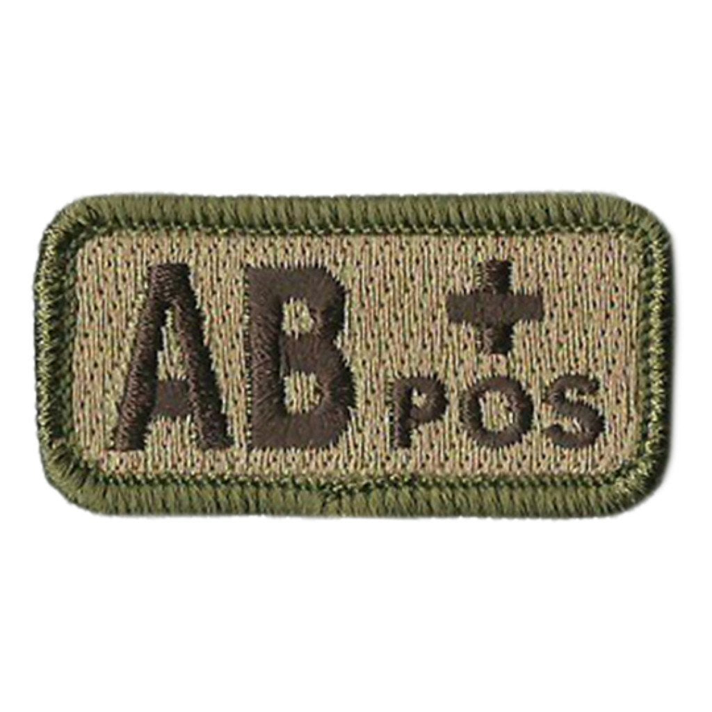 Blood Type Patches - Type AB Positive - 2" x 1"