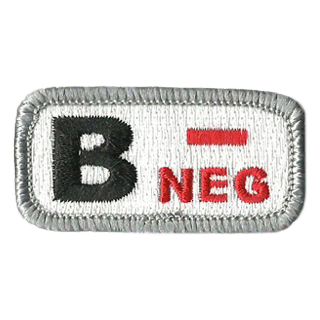Blood Type Patches - Type B Negative - 2" x 1"