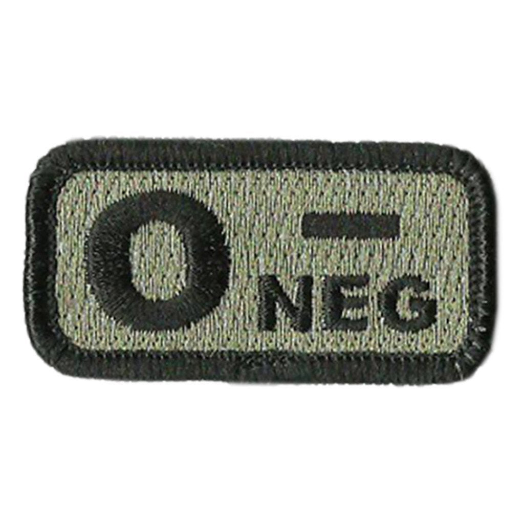Blood Type Patches - Type O Negative - 2" x 1"