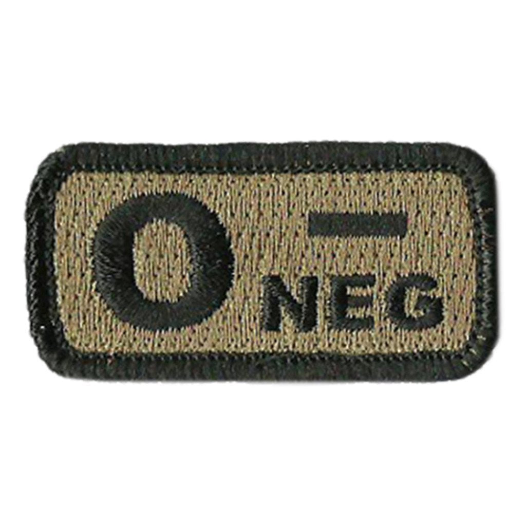 Blood Type Patches - Type O Negative - 2" x 1"