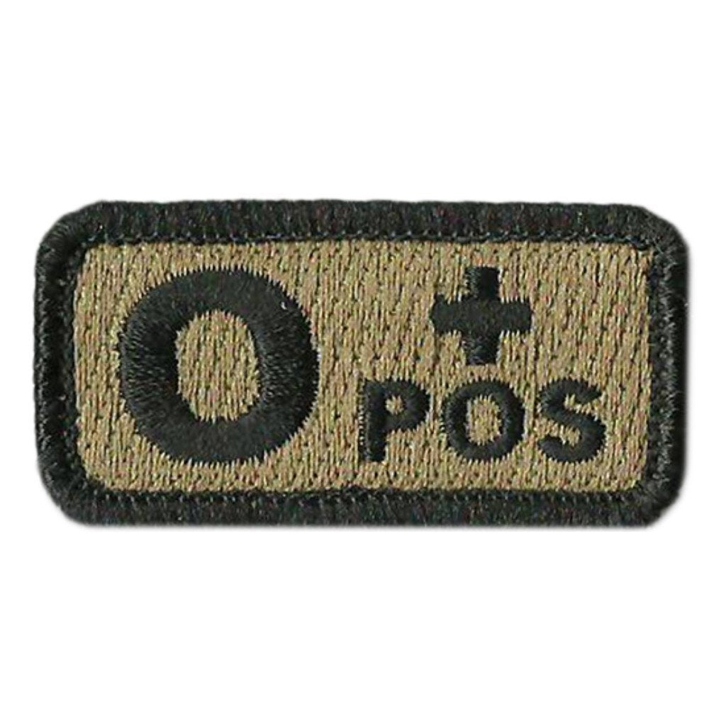 Blood Type Patches - Type O Positive - 2" x 1"