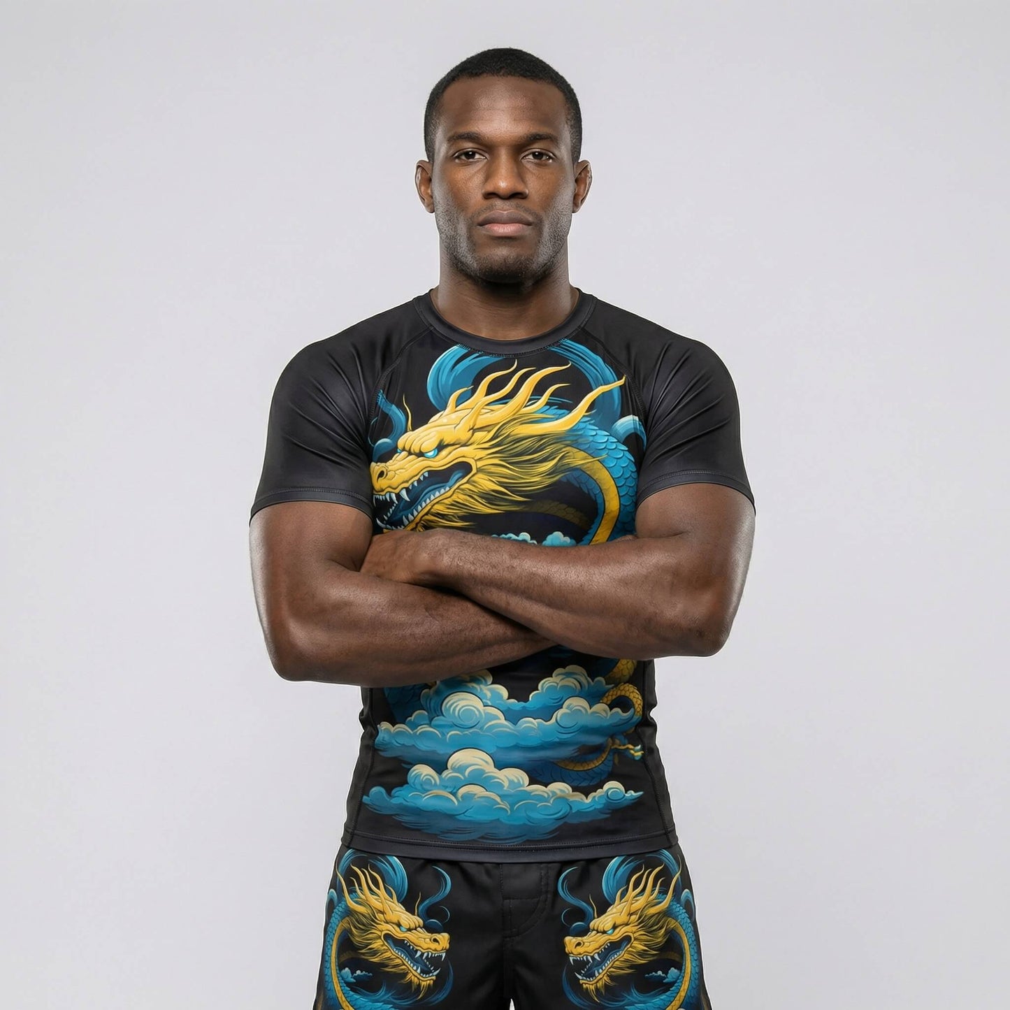 BLUE DRAGON SHORT SLEEVE RASH GUARD