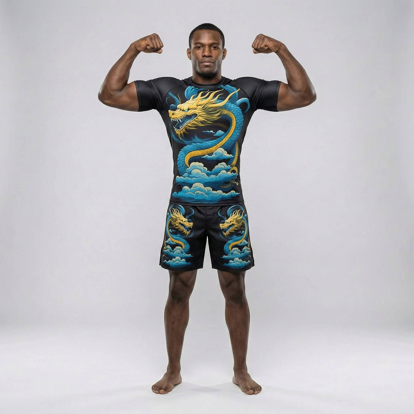 BLUE DRAGON SHORT SLEEVE RASH GUARD