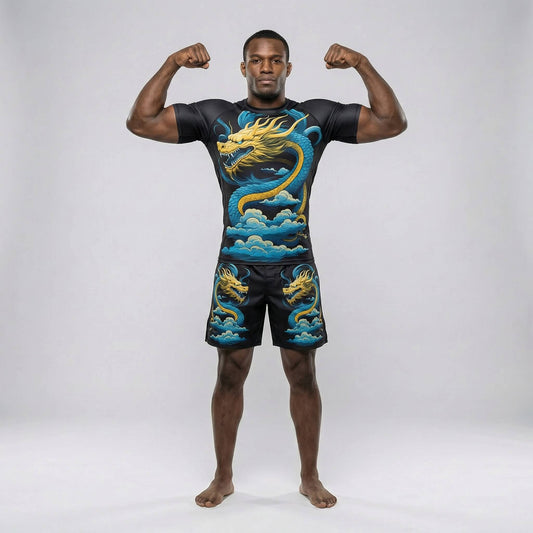 BLUE DRAGON SHORT SLEEVE RASH GUARD