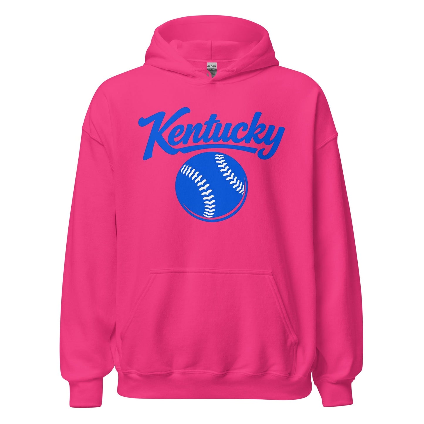 Blue Kentucky Script Softball Hoodie | Classic Pullover Sweatshirt