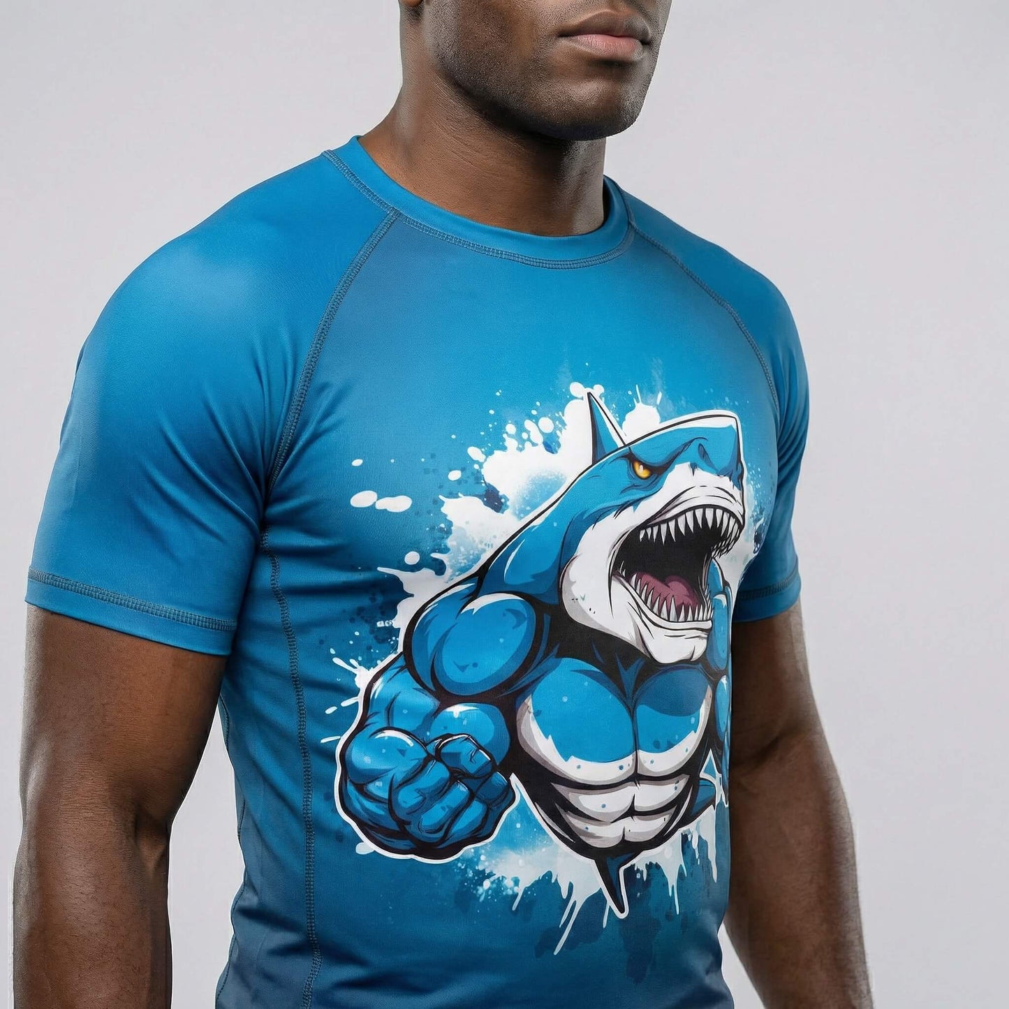 SHARK BEAST SHORT SLEEVE RASH GUARD