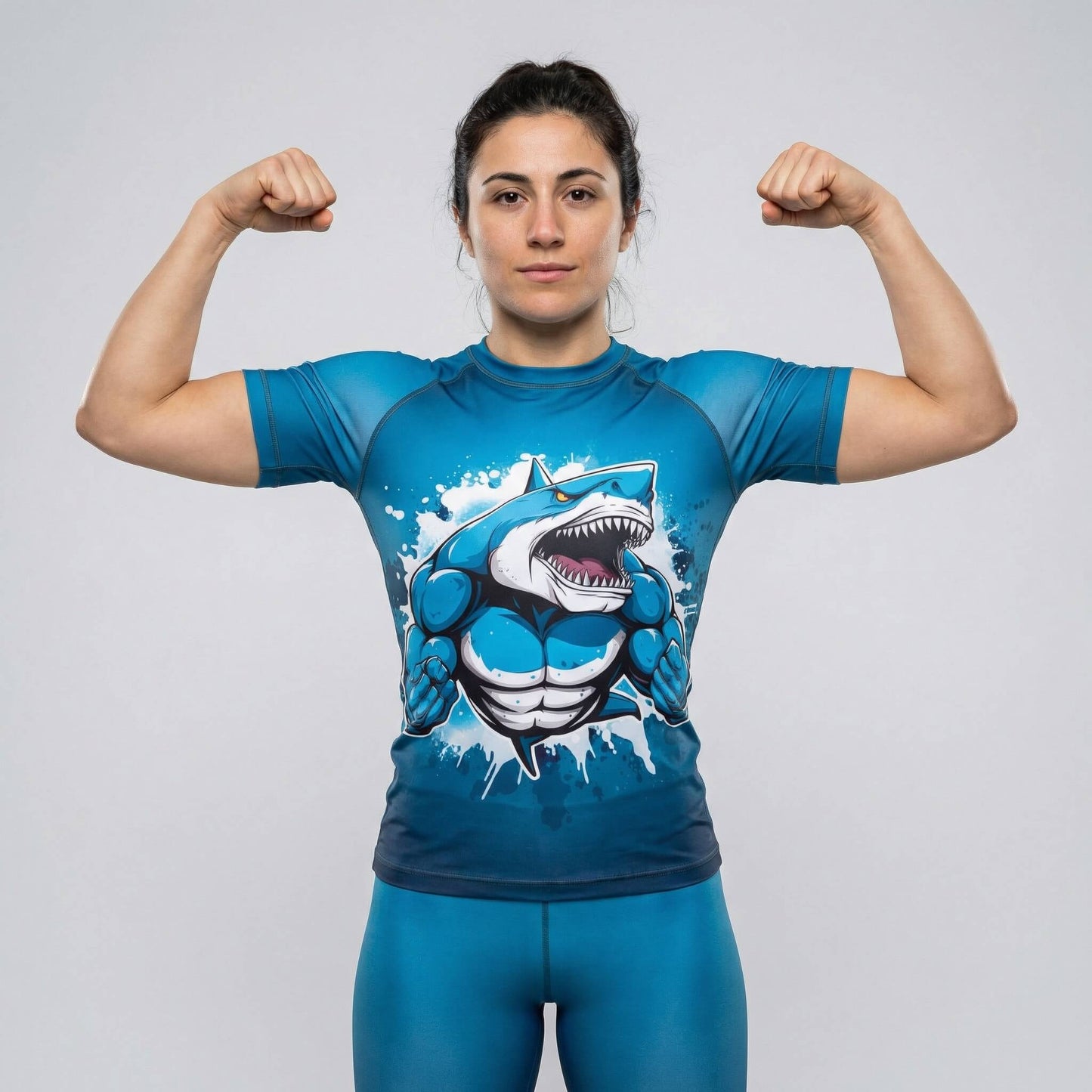 SHARK BEAST WOMEN SHORT SLEEVE RASH GUARD