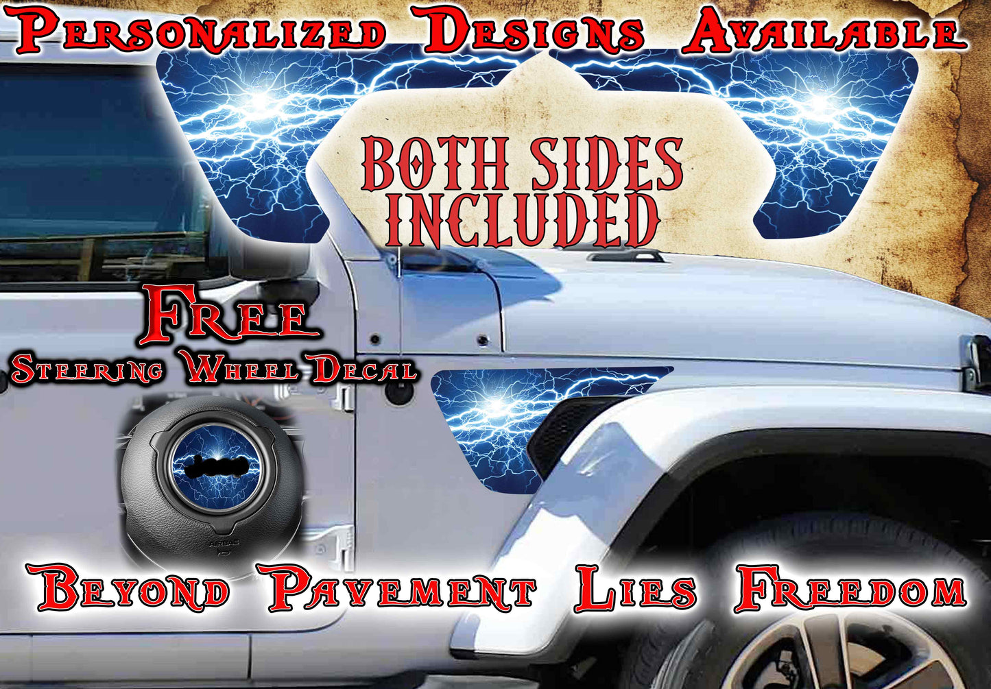 fender vent for the JL or JT 2018 or newer Blue Lightning