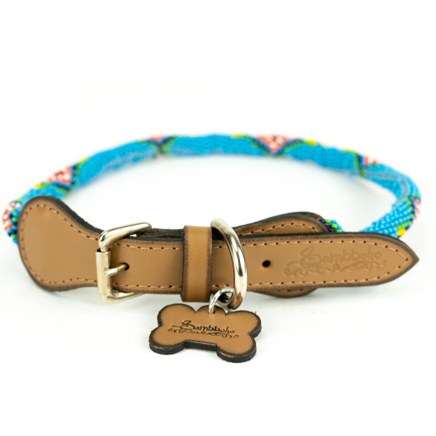 Blue Vogue Sambboho dog collar (rolled)