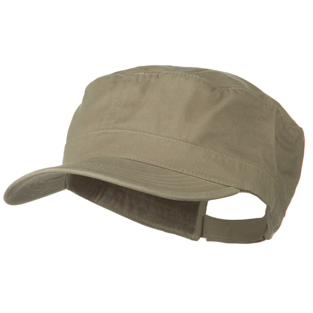 Big Size Solid Military Cap