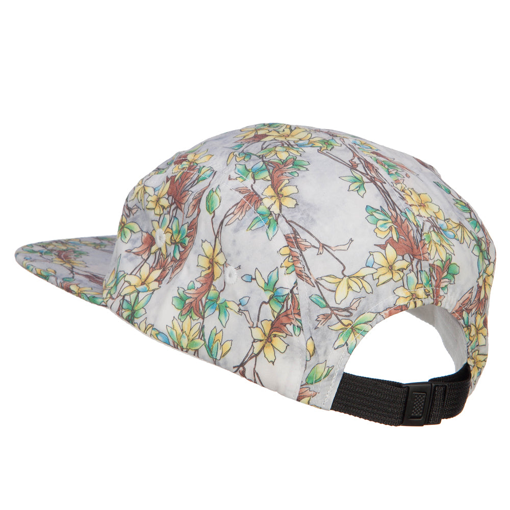 Men's Blossom Print 5 Panel Cap