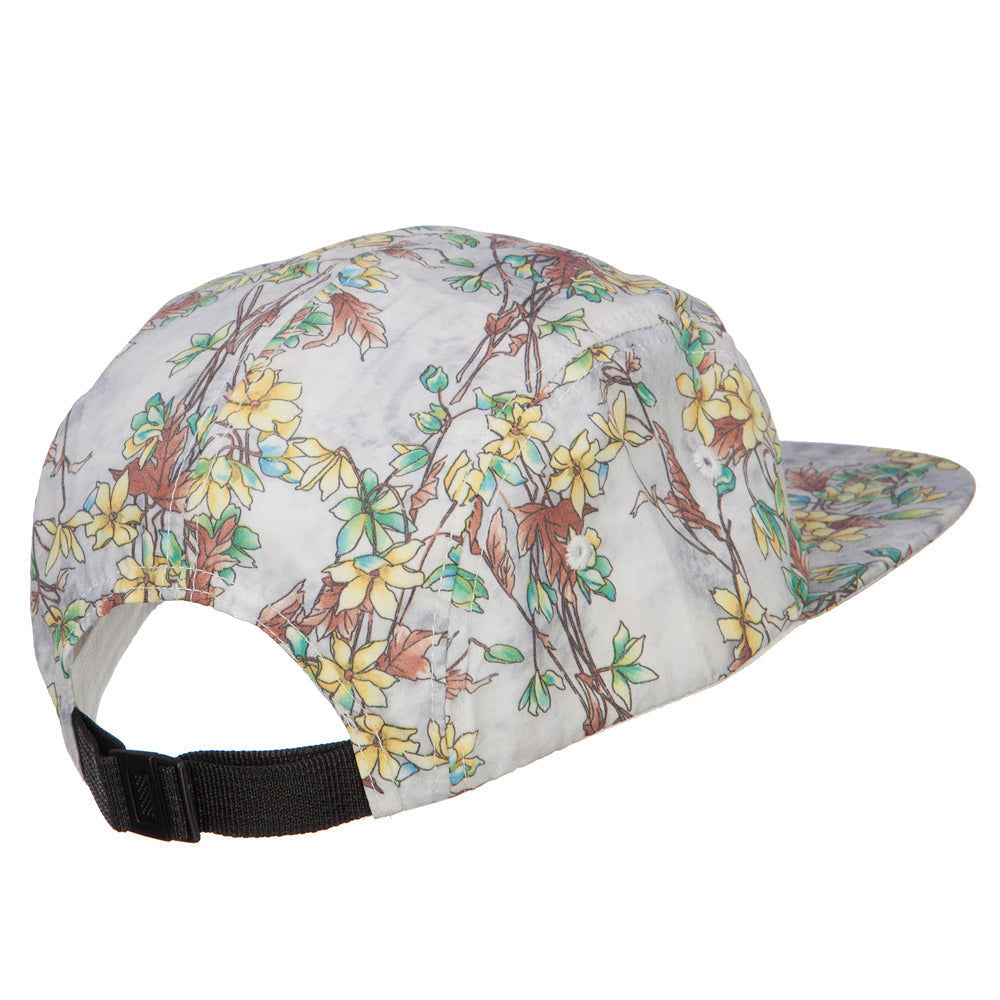Men's Blossom Print 5 Panel Cap
