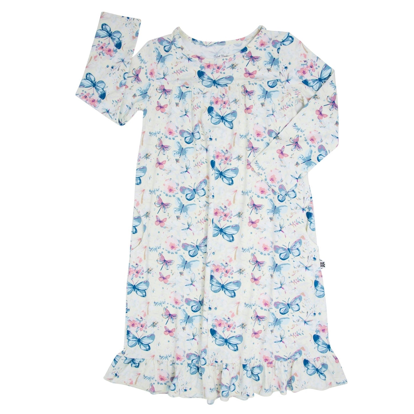 Watercolor Butterfly Boho Dress