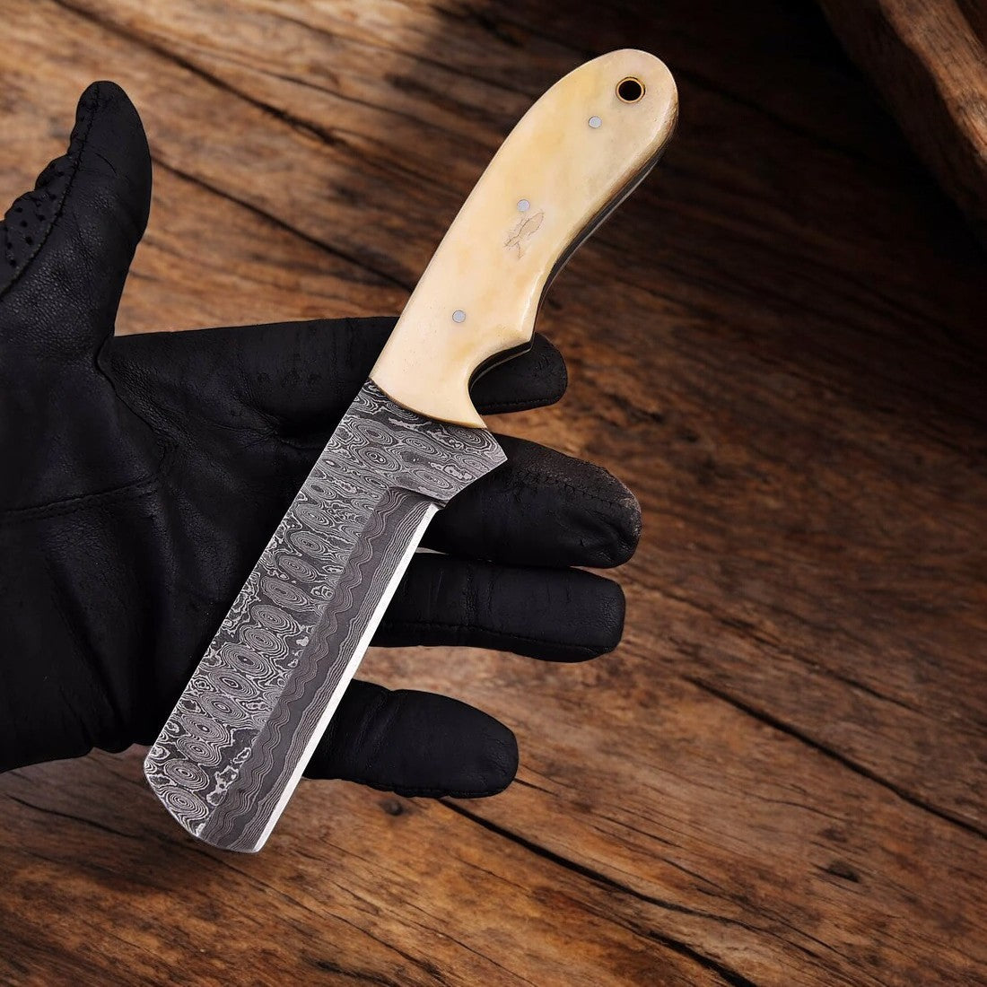 Castrator Bull Cutter Knife – 8" Handmade Damascus Steel