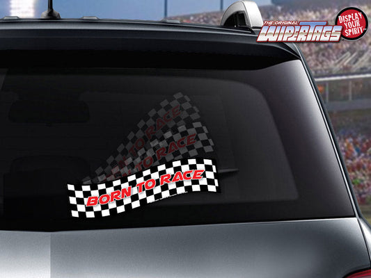 Born To Race Checkered Flag WiperTag