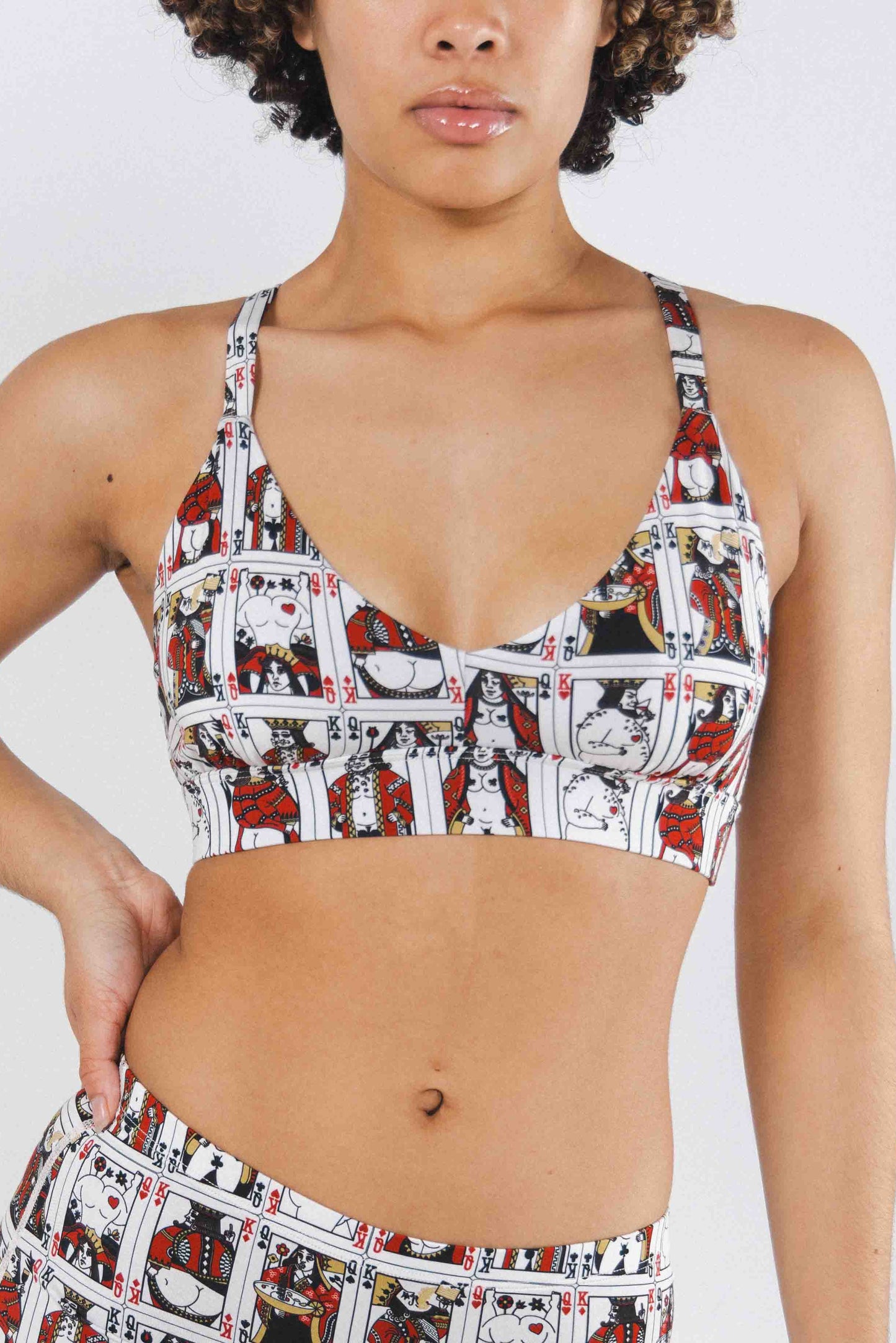 The Bottomless Blackjack | Vintage Playing Cards Boob Hammock™ Busty Bralette