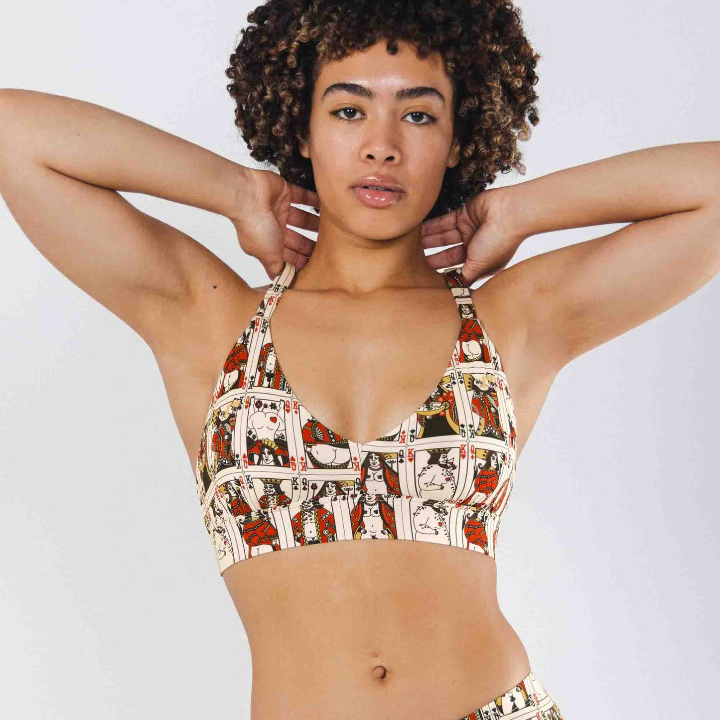 The Bottomless Blackjack | Vintage Playing Cards Boob Hammock™ Busty Bralette