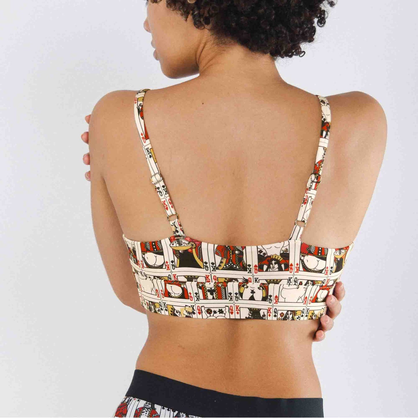 The Bottomless Blackjack | Vintage Playing Cards Boob Hammock™ Scoop Bralette