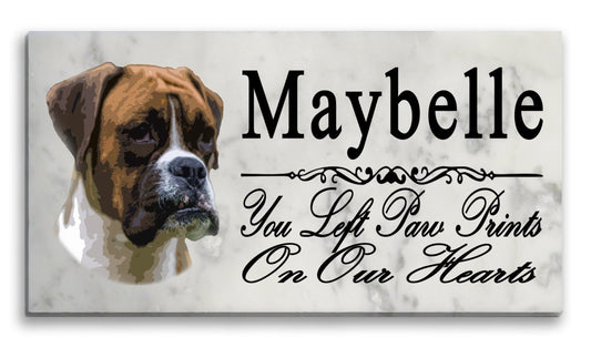 Boxer Memorial Stone Plaque Dog Grave Marker or Garden Plaque
