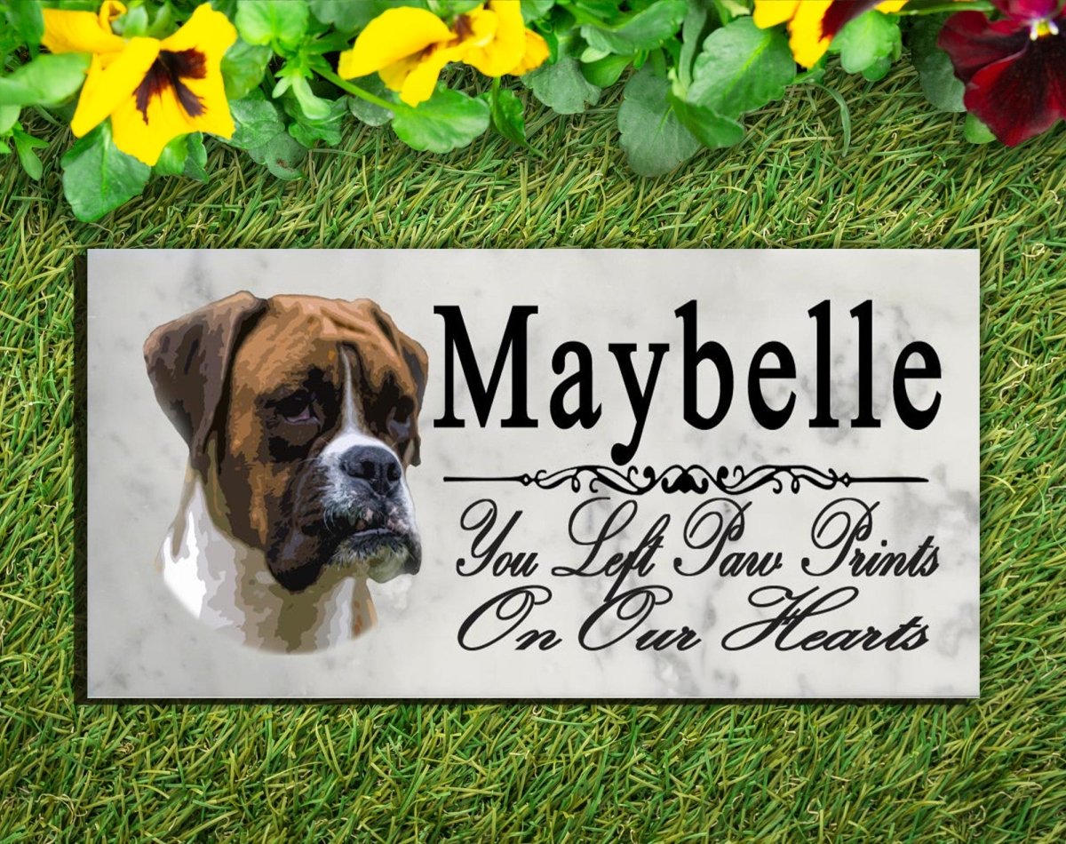Boxer Memorial Stone Plaque Dog Grave Marker or Garden Plaque