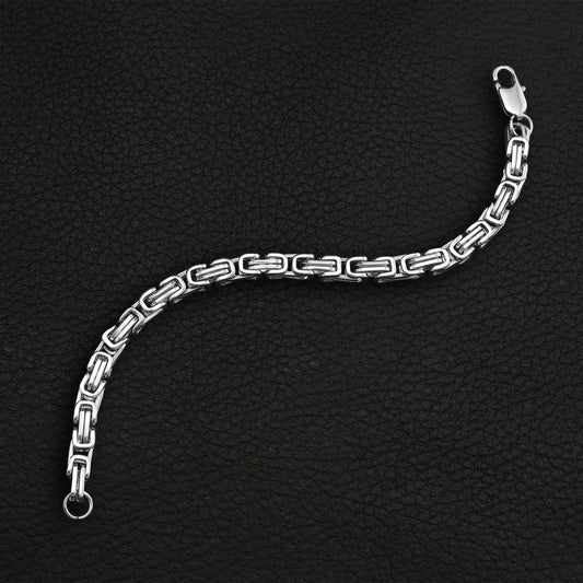 Stainless Steel Byzantine Chain Bracelet