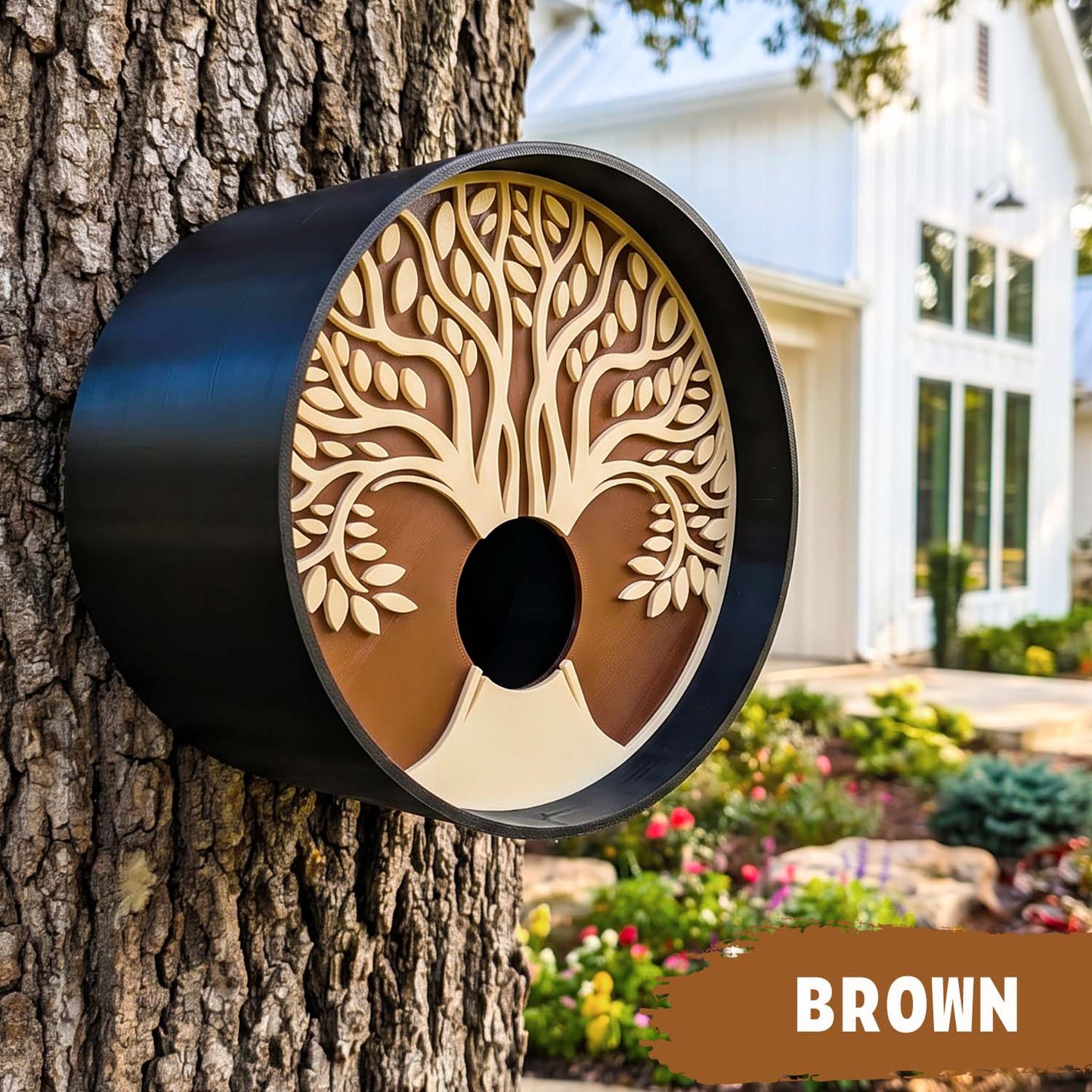 ADG42 Tranquil Tree Modern Round Birdhouses