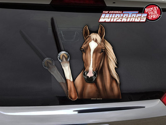 Brown Horse Waving WiperTags