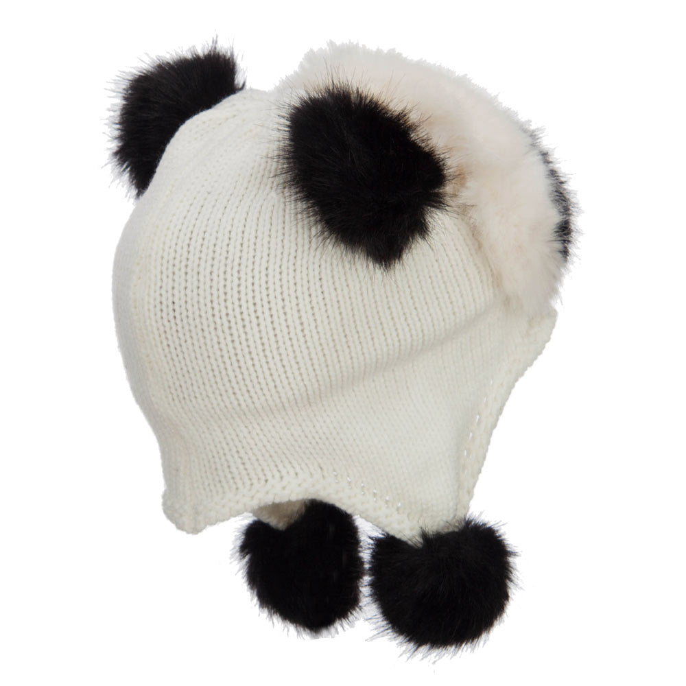Kid's Faux Fur Knit Animal Hat