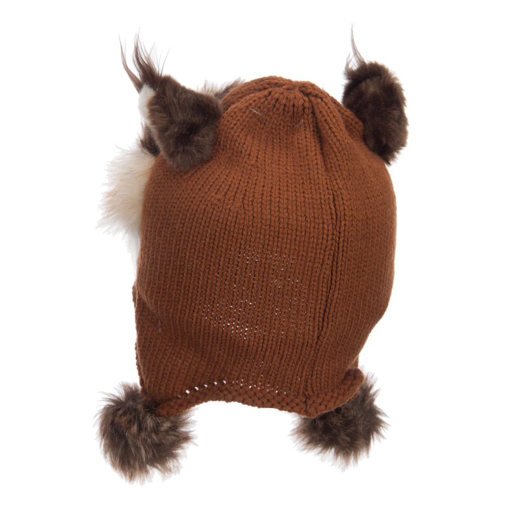 Kid's Faux Fur Knit Animal Hat