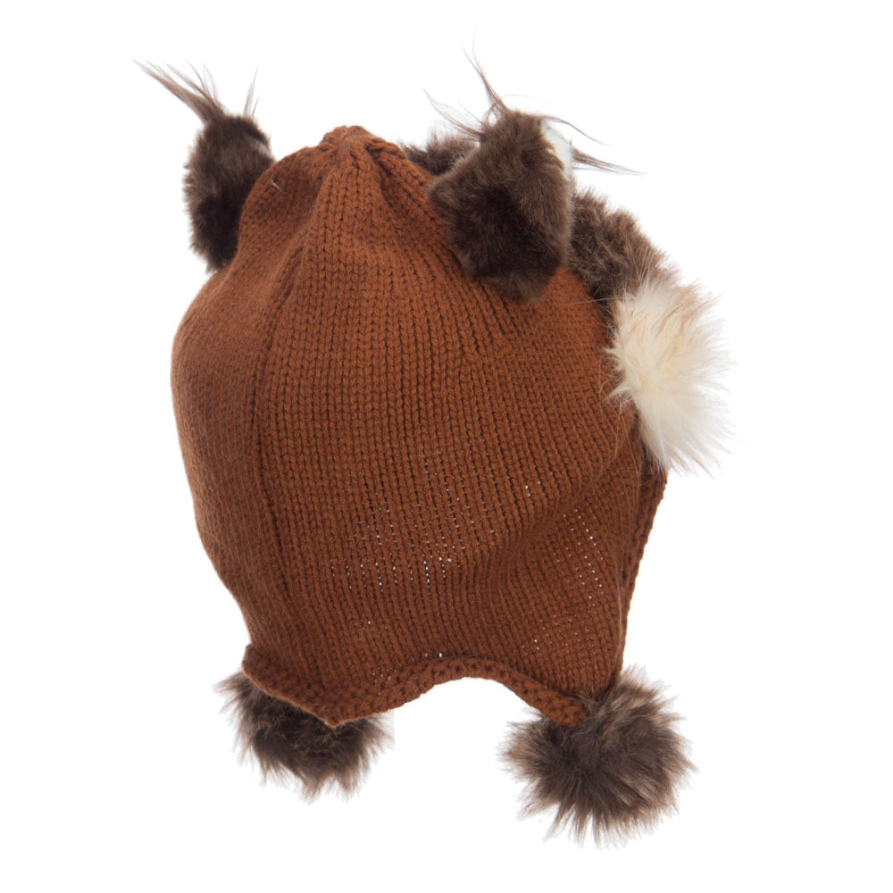 Kid's Faux Fur Knit Animal Hat