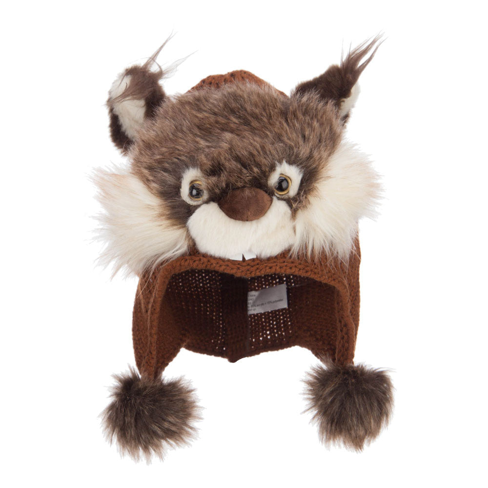 Kid's Faux Fur Knit Animal Hat