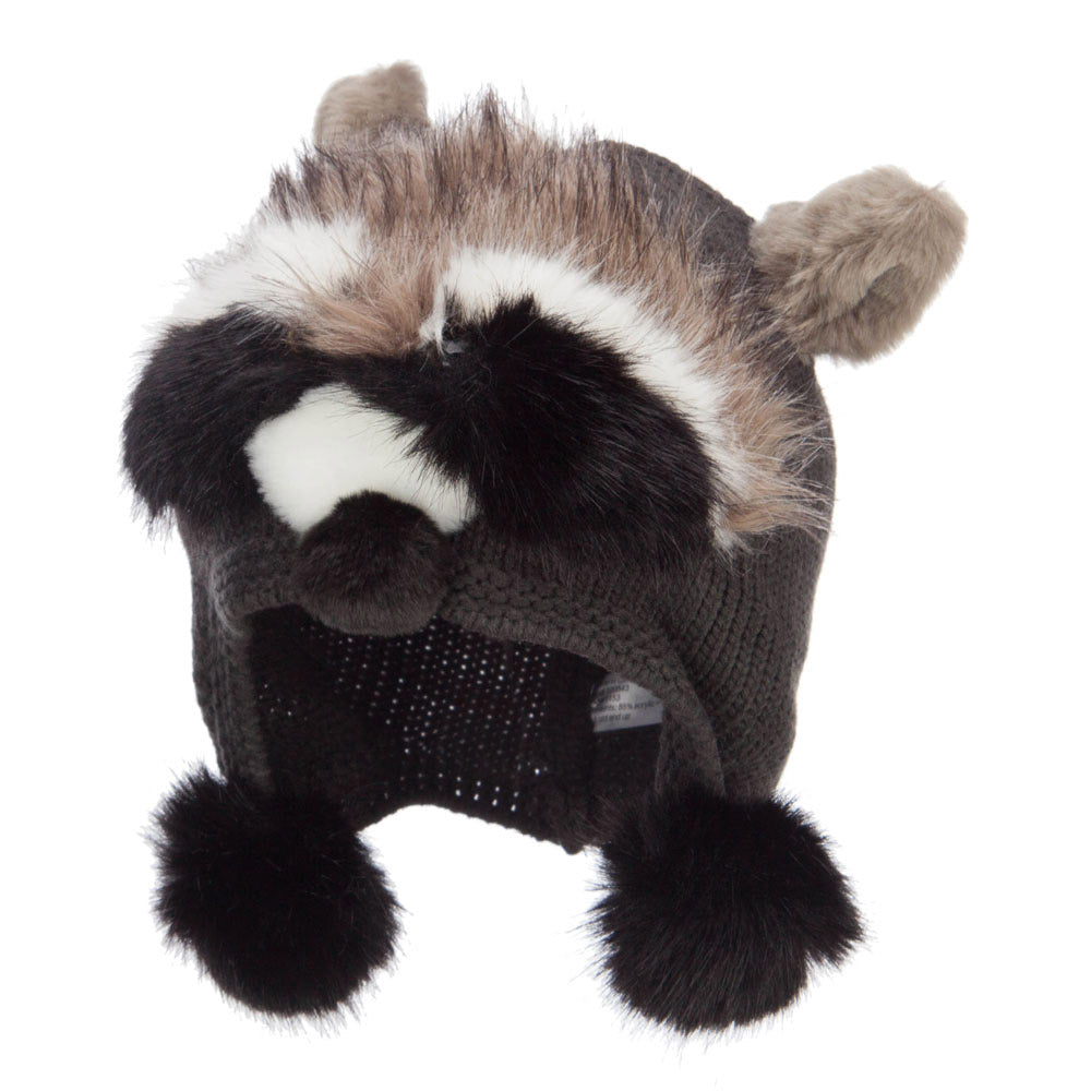 Kid's Faux Fur Knit Animal Hat
