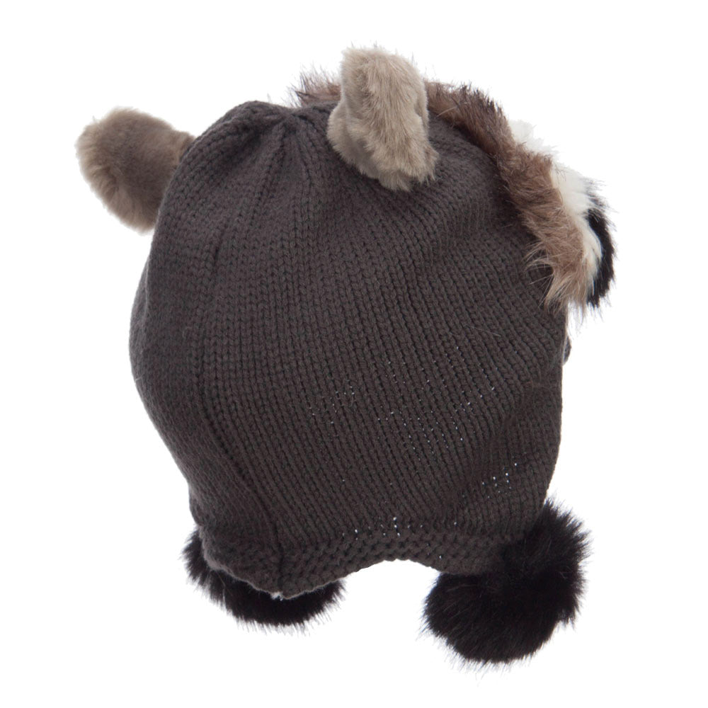 Kid's Faux Fur Knit Animal Hat
