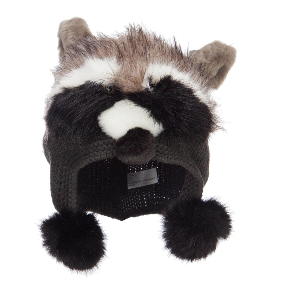 Kid's Faux Fur Knit Animal Hat