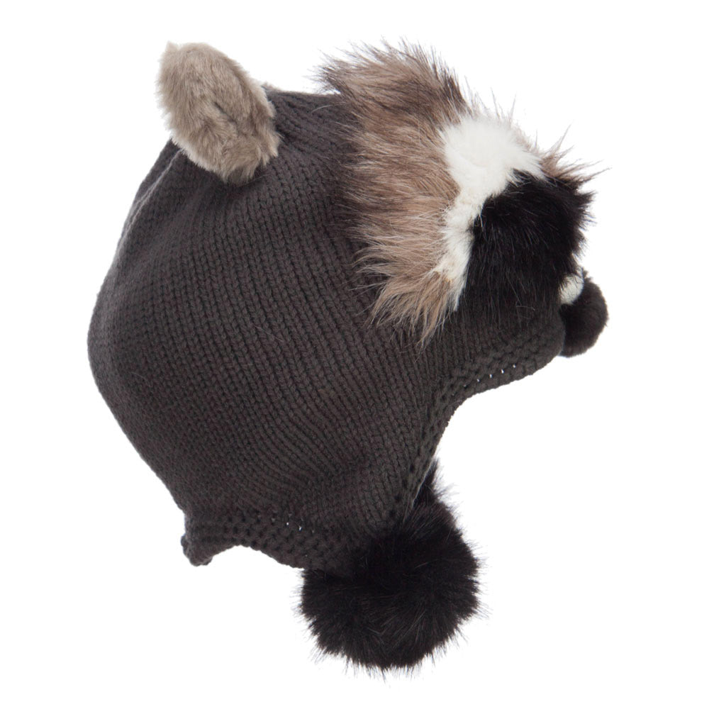 Kid's Faux Fur Knit Animal Hat