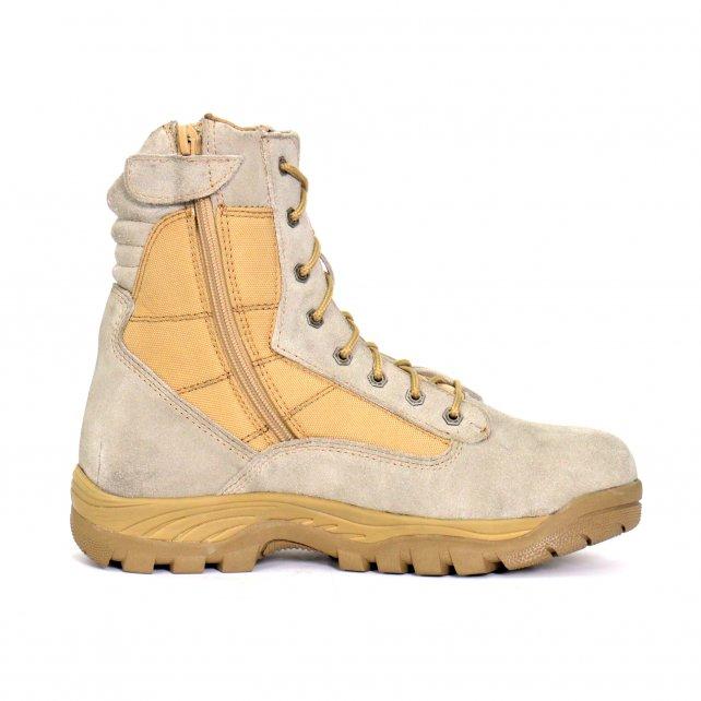 Hot Leathers Mens Military Desert Tan Side Zip Boot BTM1013