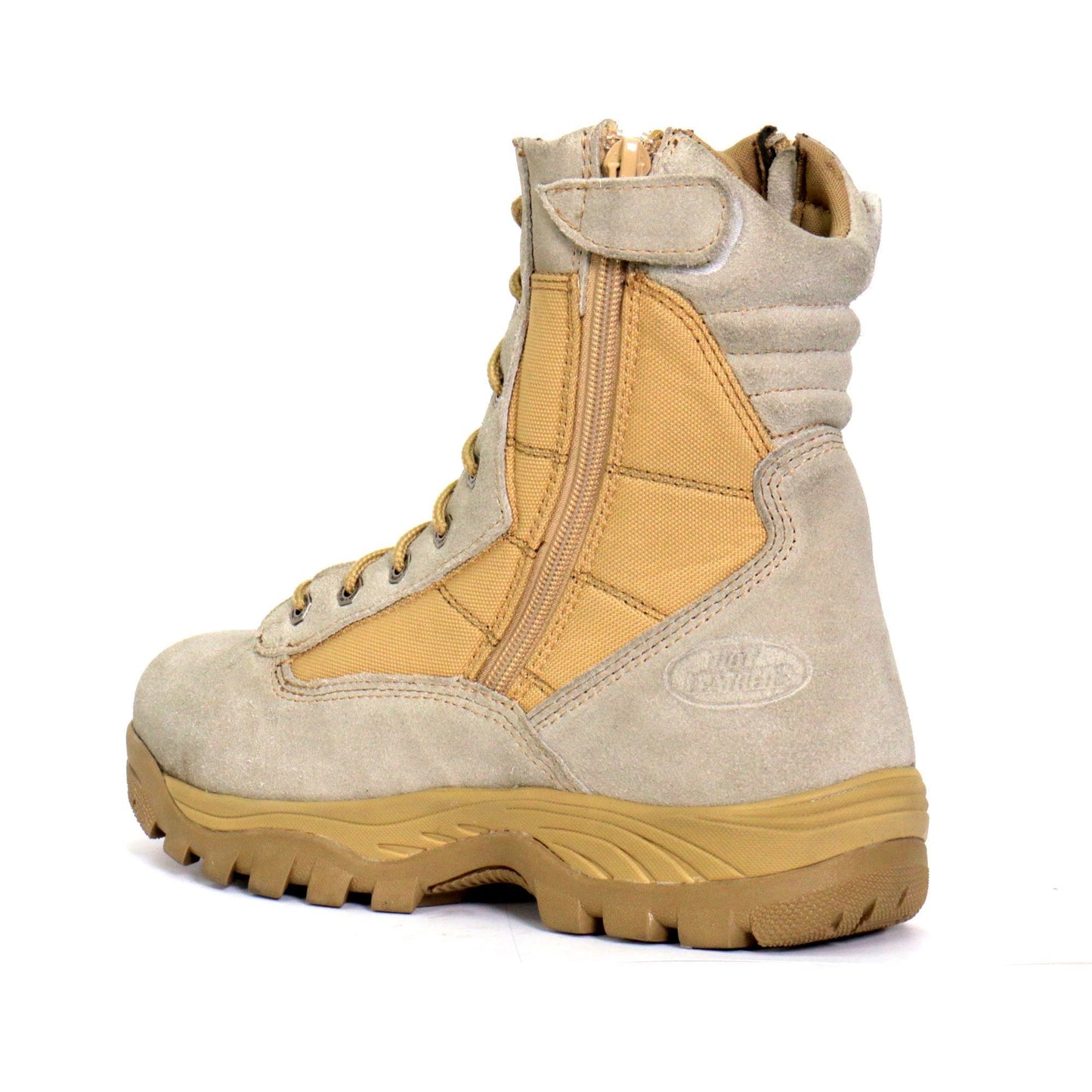 Hot Leathers Mens Military Desert Tan Side Zip Boot BTM1013