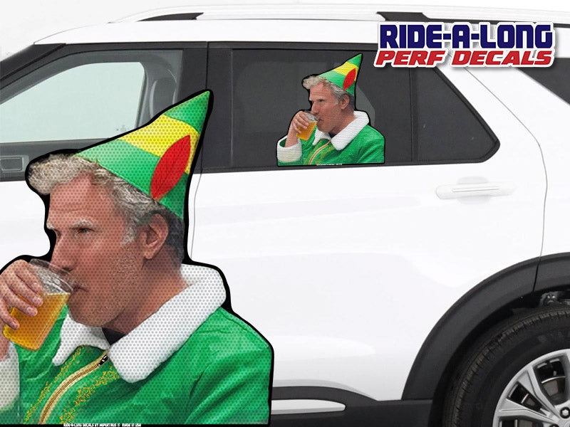 Drinking Buddy *RIDE A LONG* Perforated Decal