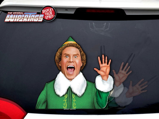Jolly Elf Waving WiperTag