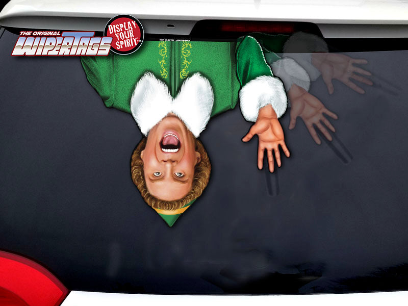 Jolly Elf Waving WiperTag