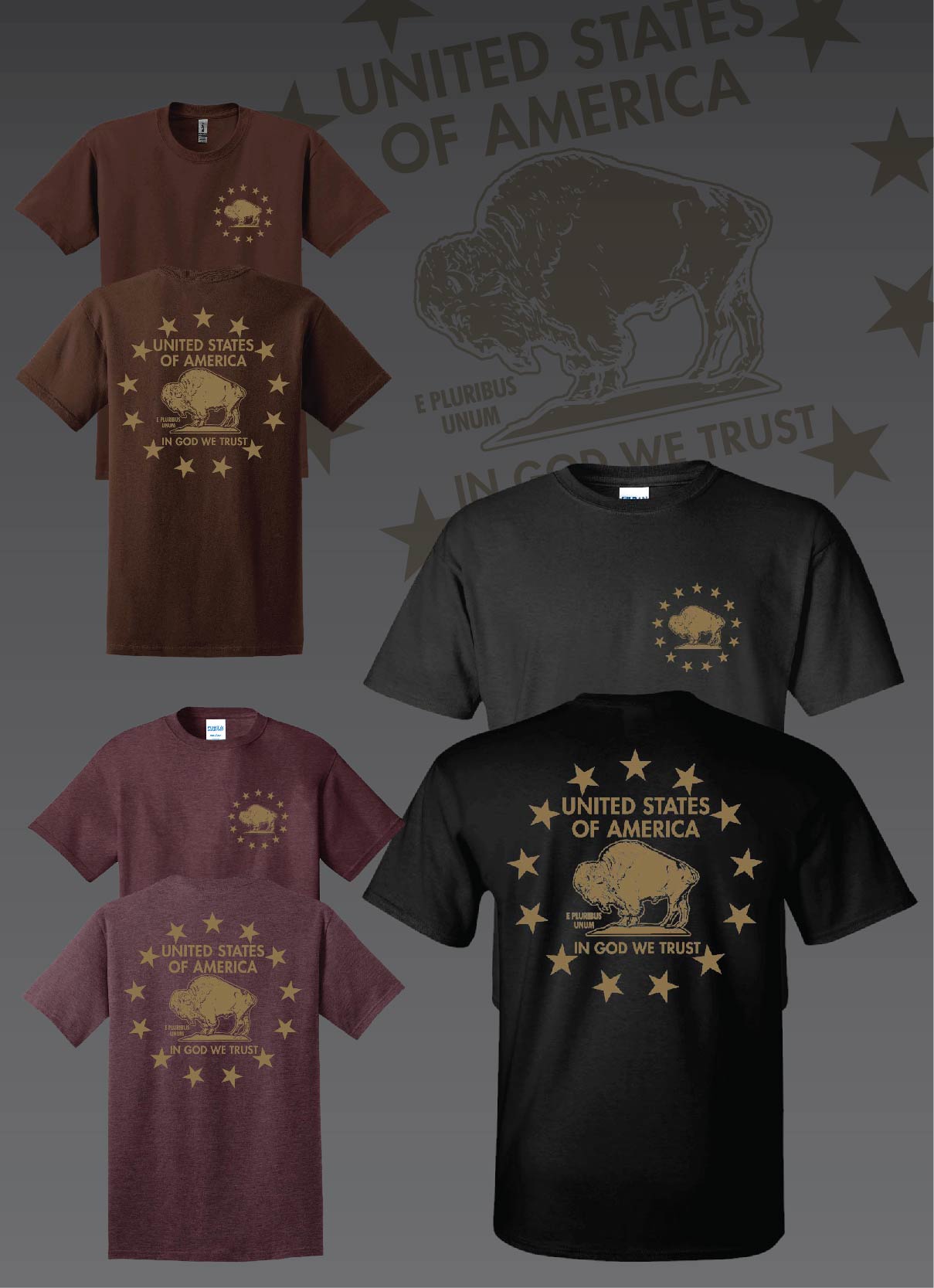 American Buffalo - In God We Trust T-Shirt