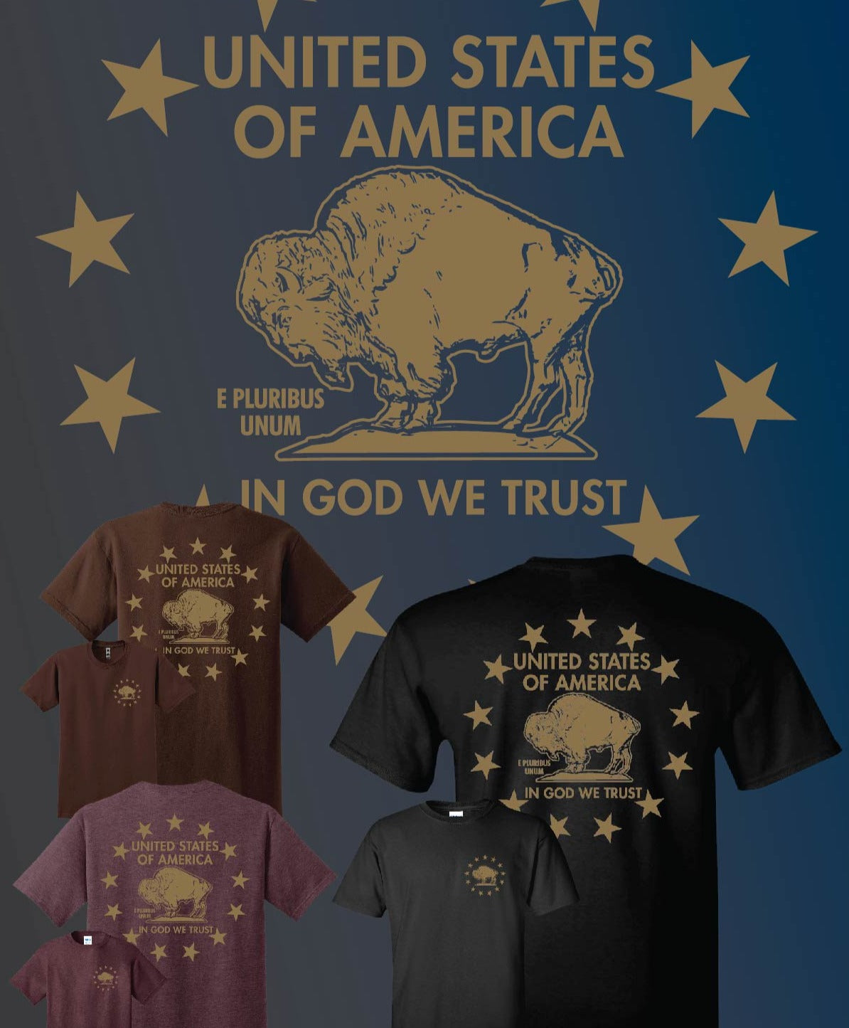 American Buffalo - In God We Trust T-Shirt