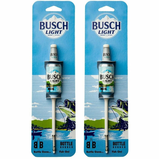 Busch Light Fishing Bobbers (2 Pack) – Fully Functional Beer Bottle Lures – Funny Fishing Gift for Men