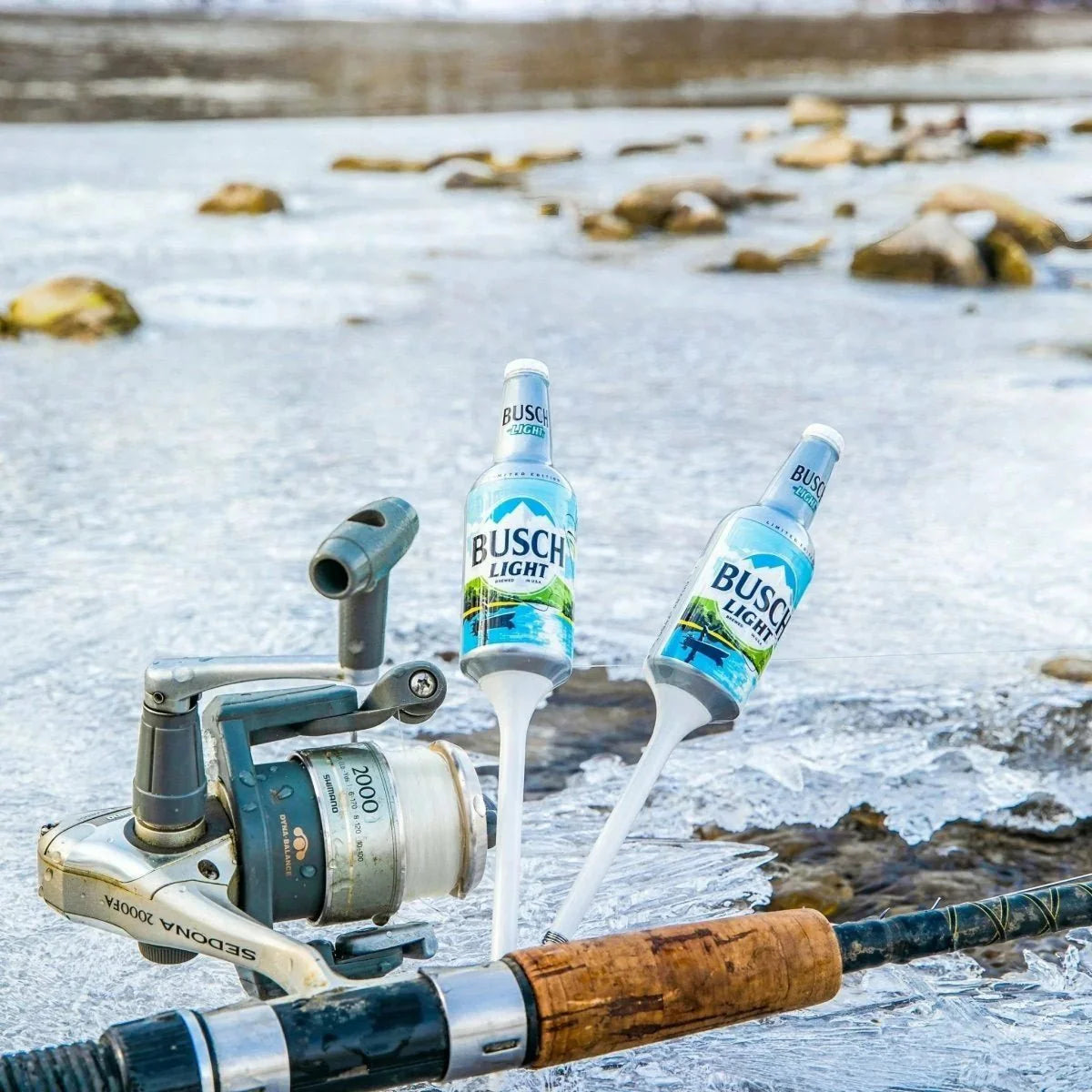 Busch Light Fishing Bobbers (2 Pack) – Fully Functional Beer Bottle Lures – Funny Fishing Gift for Men