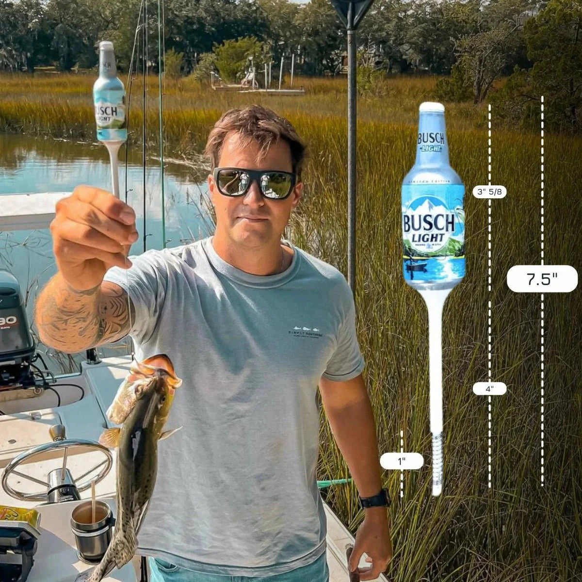 Busch Light Fishing Bobbers (2 Pack) – Fully Functional Beer Bottle Lures – Funny Fishing Gift for Men