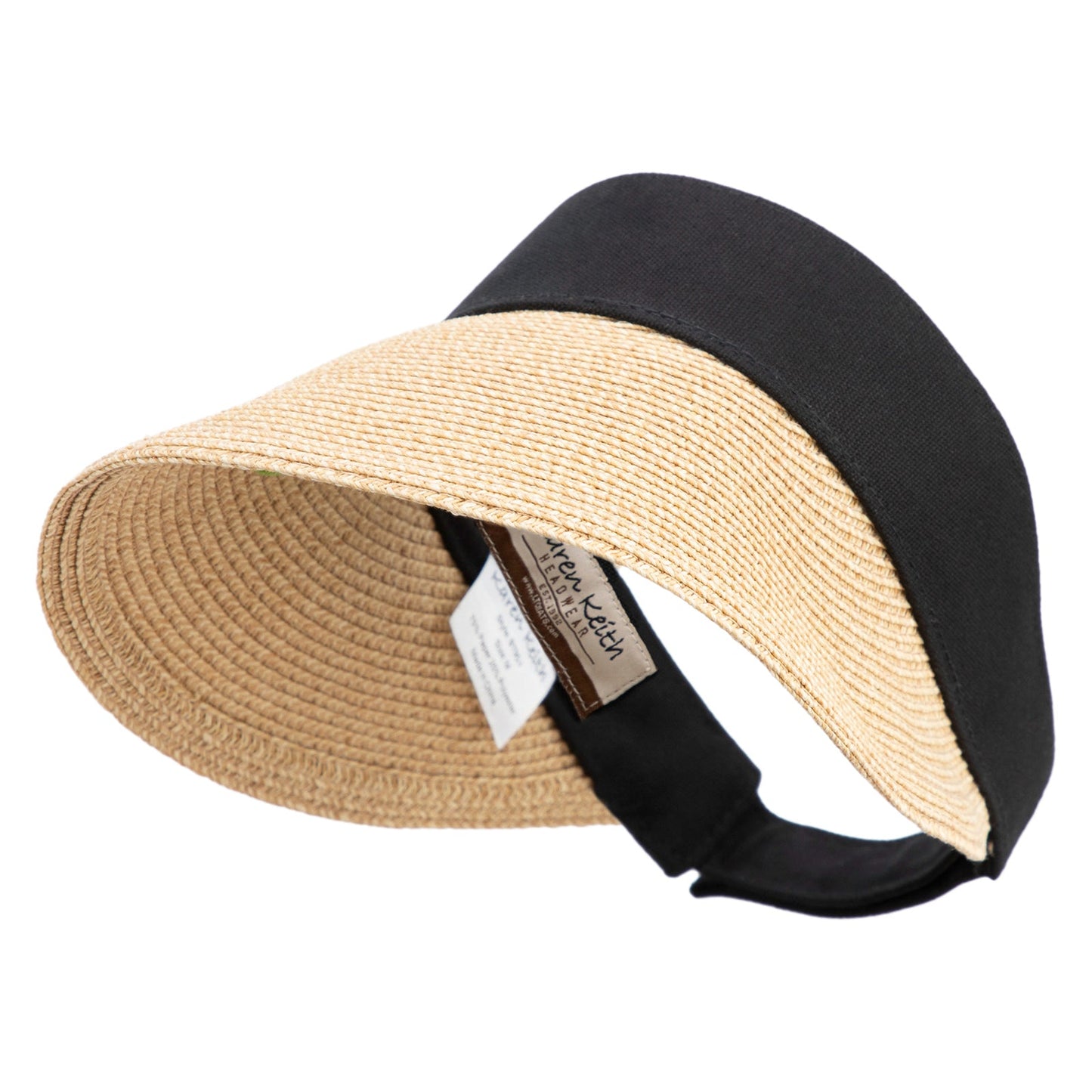 UPF 50+ Canvas Crown Paper Braid Visor